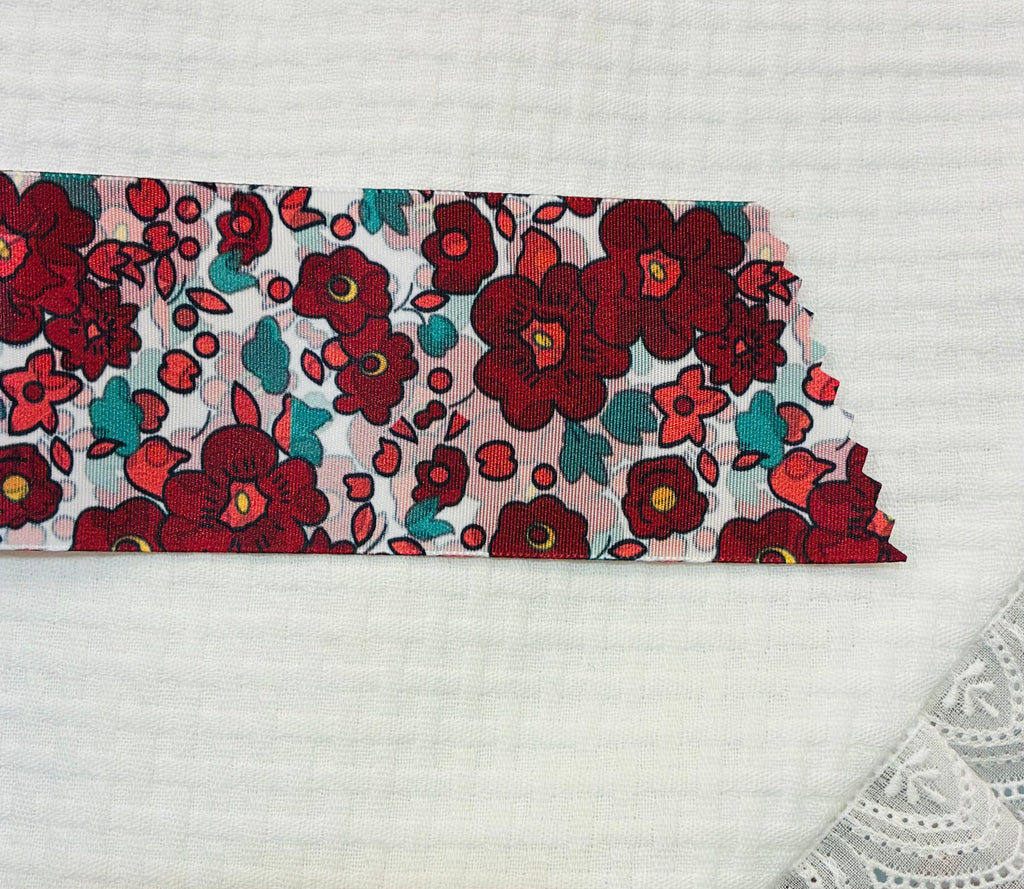 Lazo ancho liberty flor Maxi