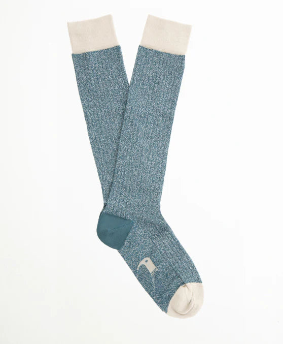 Calcetin purpurina verde agua