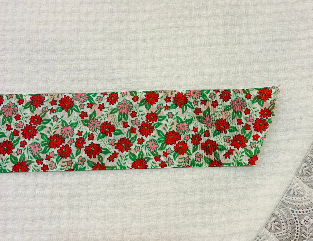 Lazo maxi liberty rojo flor mini